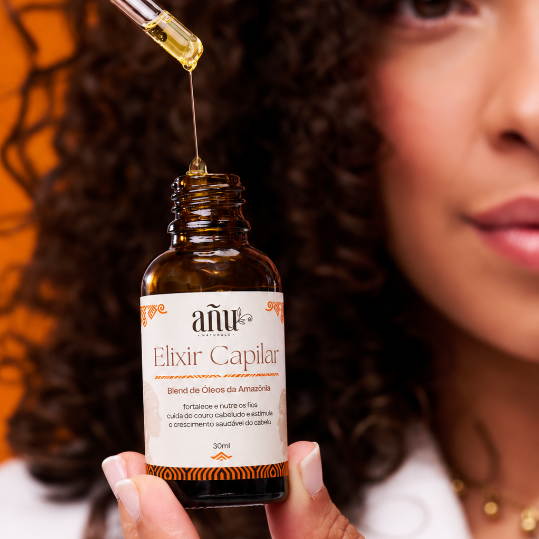Elixir Capilar Tranças e Cachos 30ml - Blend de Óleos da Amazônia