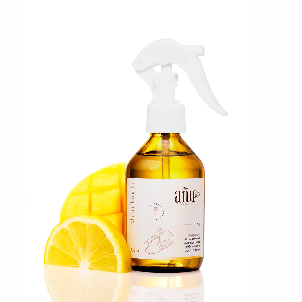 Presente Añu Abundância - Home Spray + Vela Aromática (Manga com Limão Siciliano)
