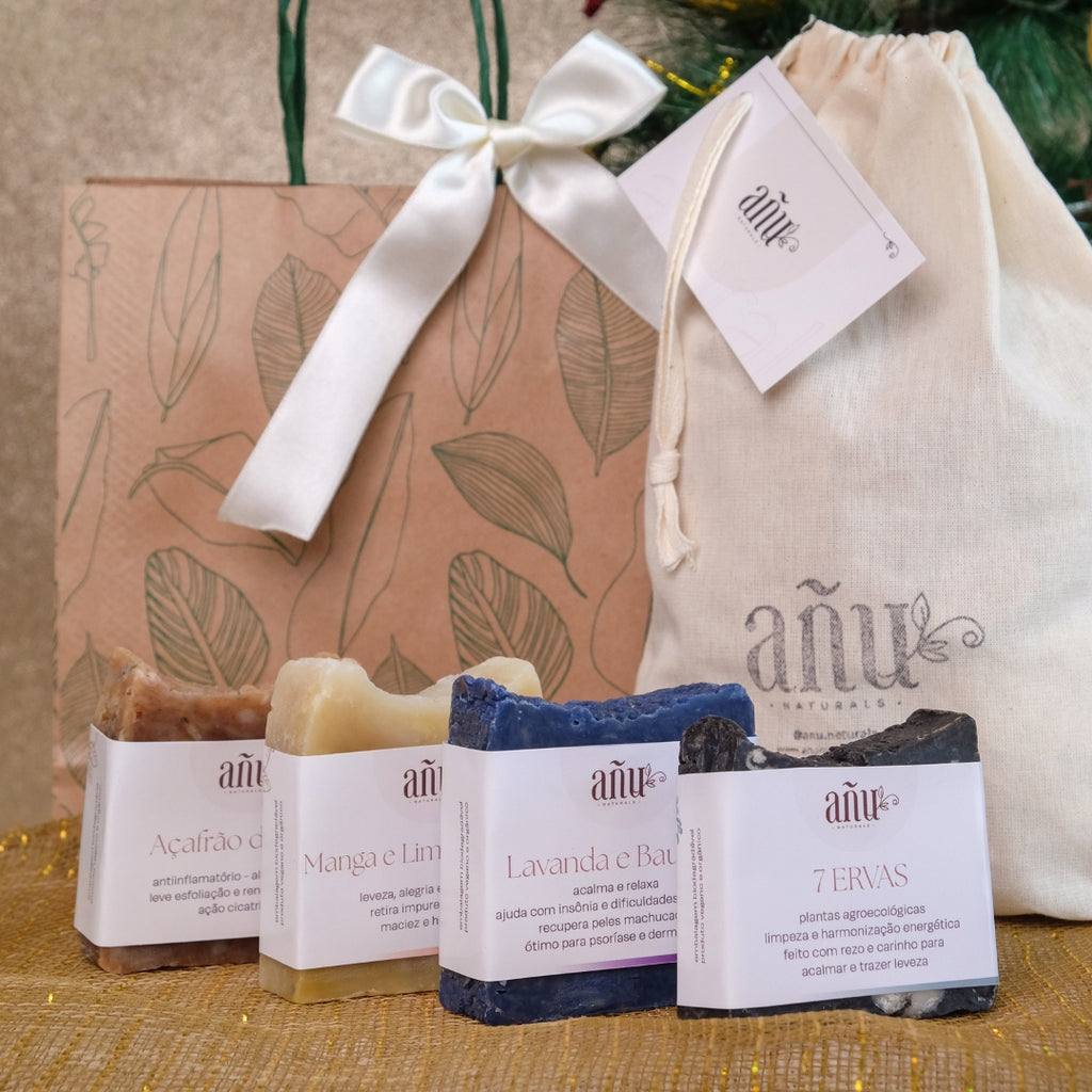 Presente Añu - 4 Sabonetes Naturais