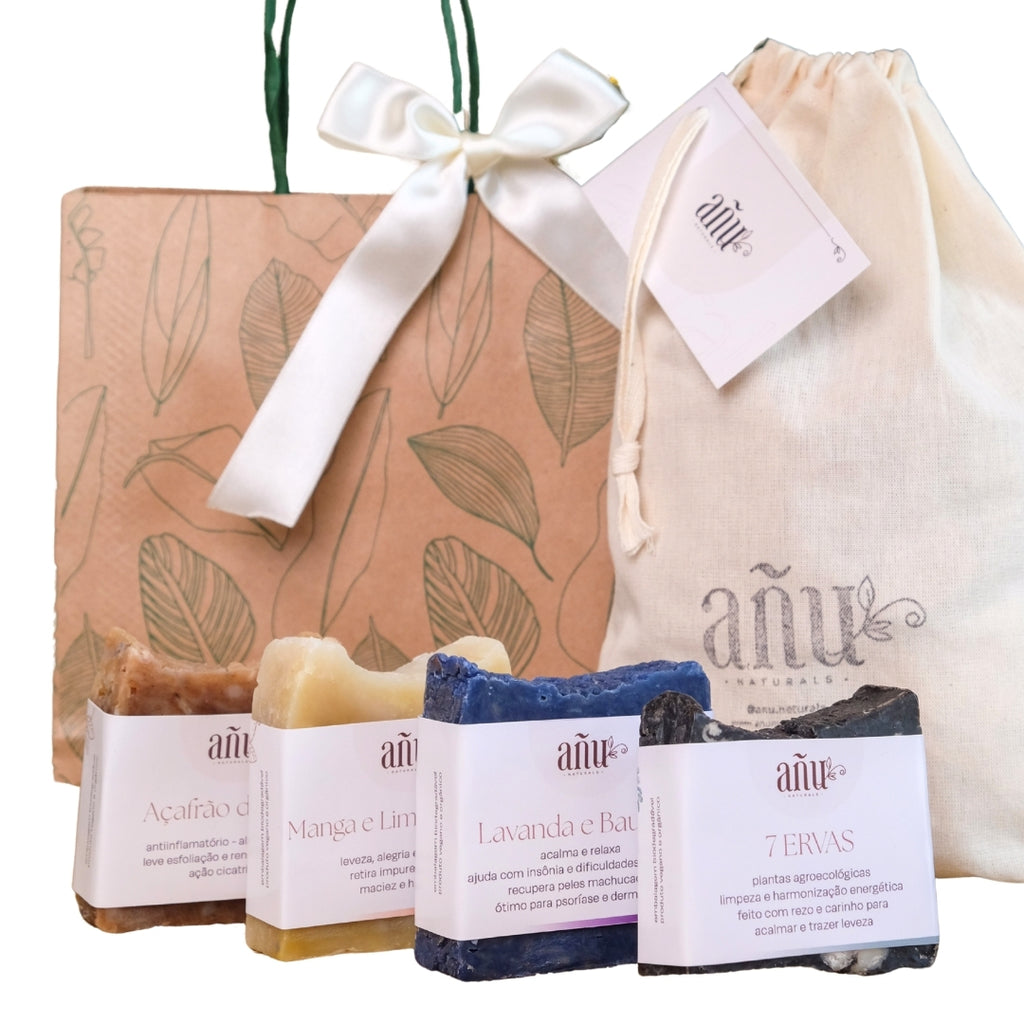 Presente Añu - 4 Sabonetes Naturais