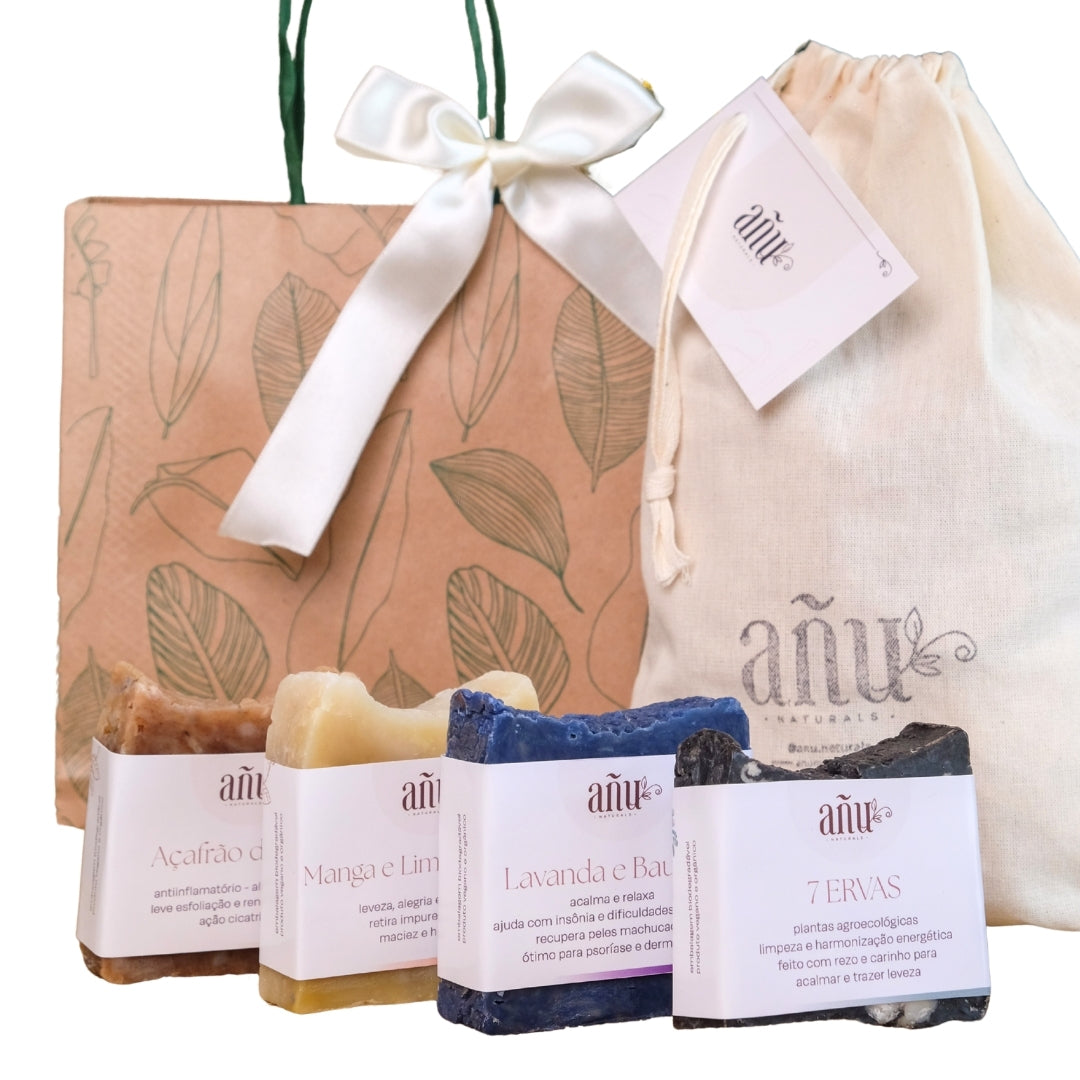 Presente Añu - 4 Sabonetes Naturais
