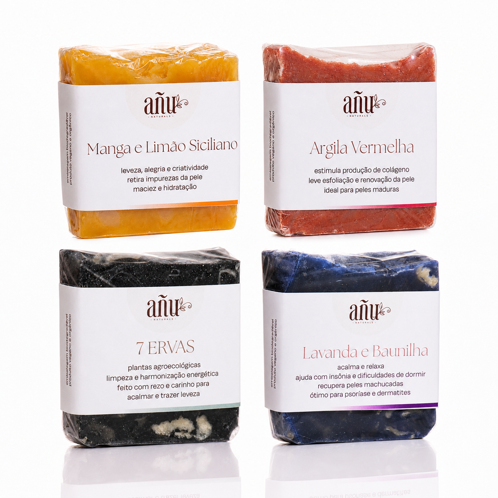 Kit 4 Sabonetes Naturais de 100g