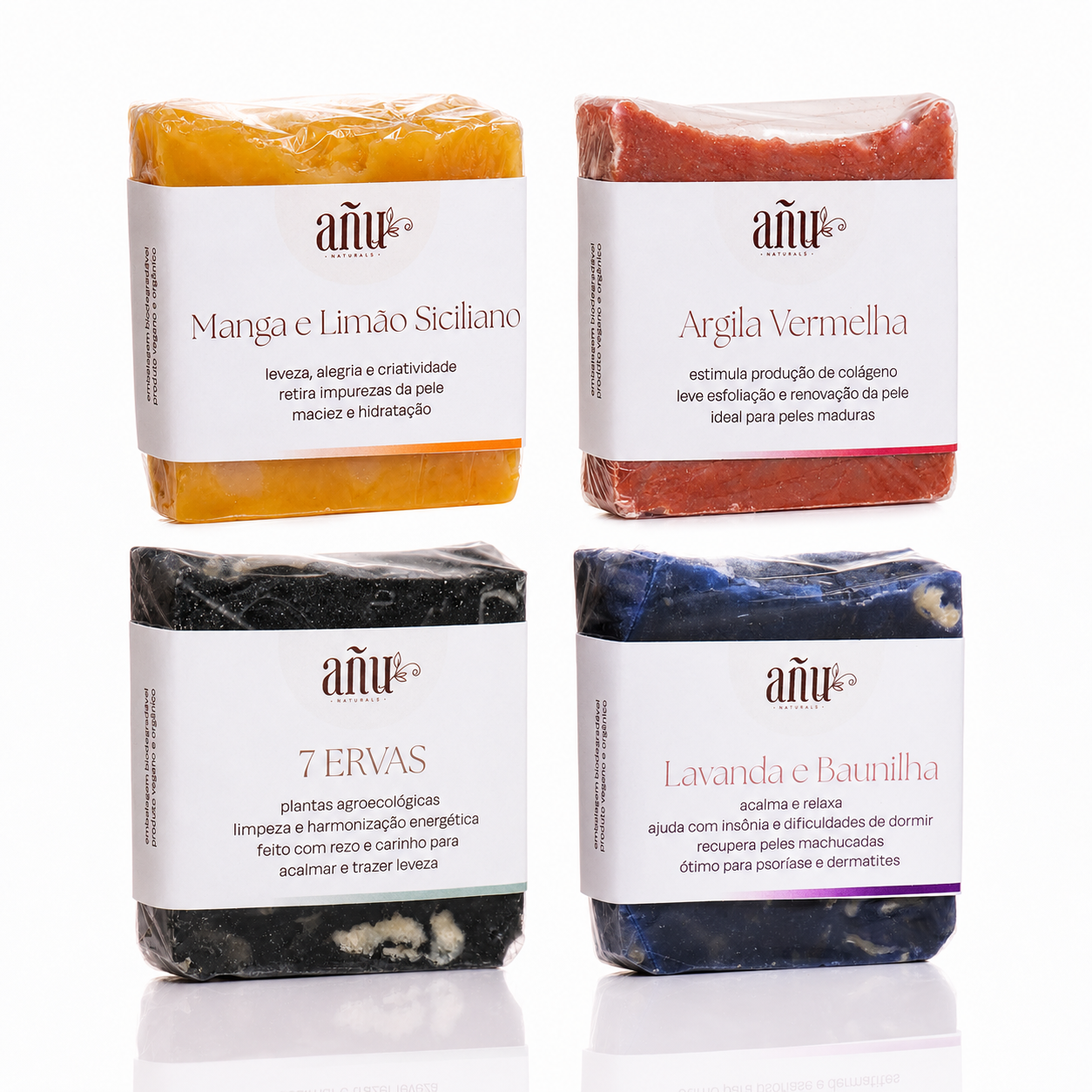 Kit 4 Sabonetes Naturais de 100g