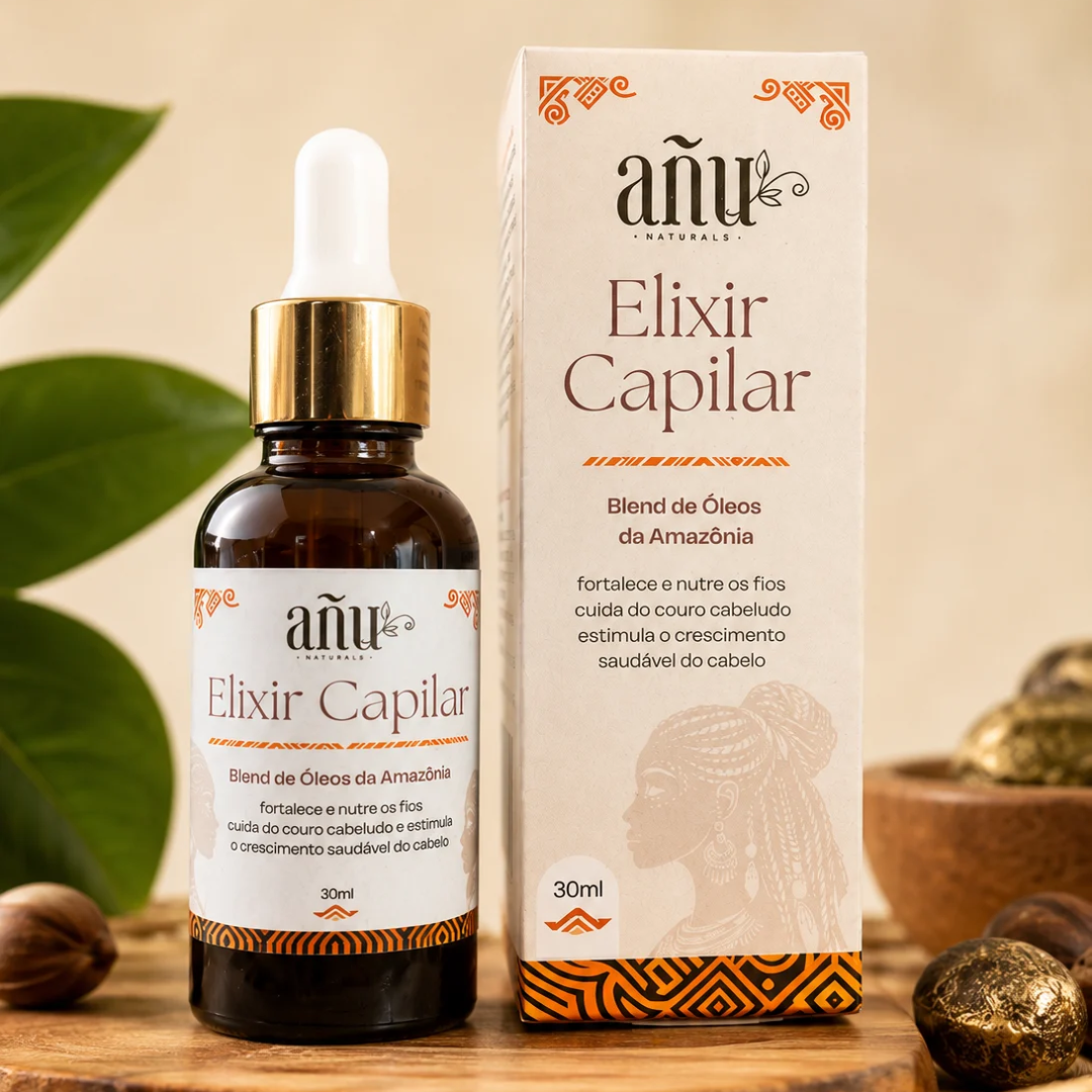 Elixir Capilar Tranças e Cachos 30ml - Blend de Óleos da Amazônia