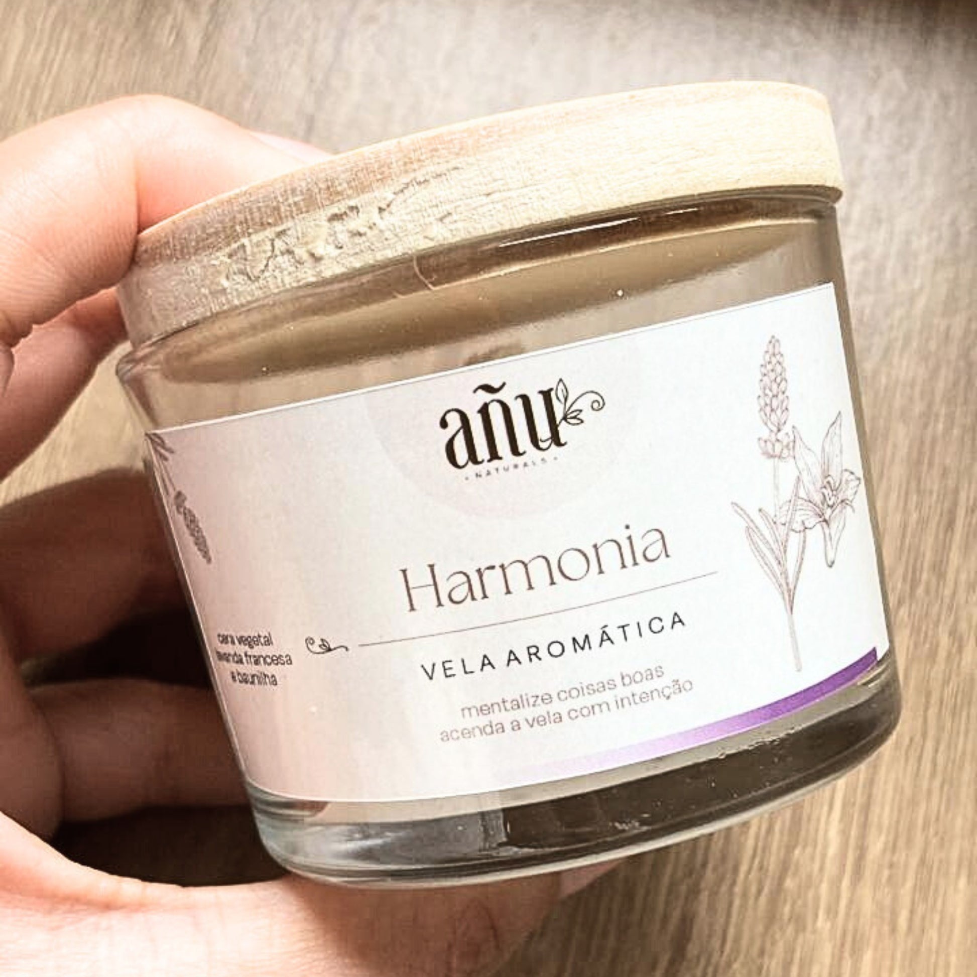 Vela Aromática - Harmonia (Lavanda e Baunilha)